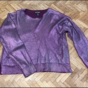 Fun metallic purple sweater
